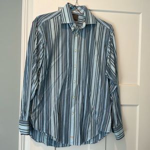 Mens Thomas Dean long sleeve button down